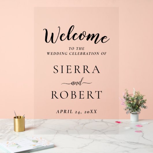 Black Script Elegant Mariage Bienvenue (Mariage)