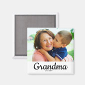 Black Script Established Grandma  Magneet (Voorkant / Achterkant)