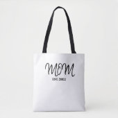 Black Script Established Mom Tote Bag (Devant)