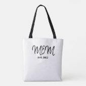 Black Script Established Mom Tote Bag (Dos)