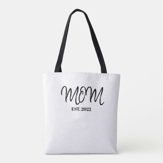 Black Script Established Mom Tote Bag (Dos)