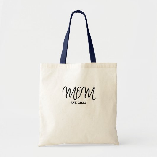 Black Script Established Mom Tote Bag (Devant)
