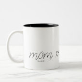 Black Script Established Mom  Tweekleurige Koffiemok (Links)