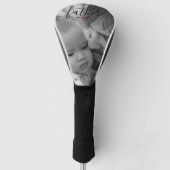 Black Script Father Vast jaar foto Golfheadcover (Voorkant)