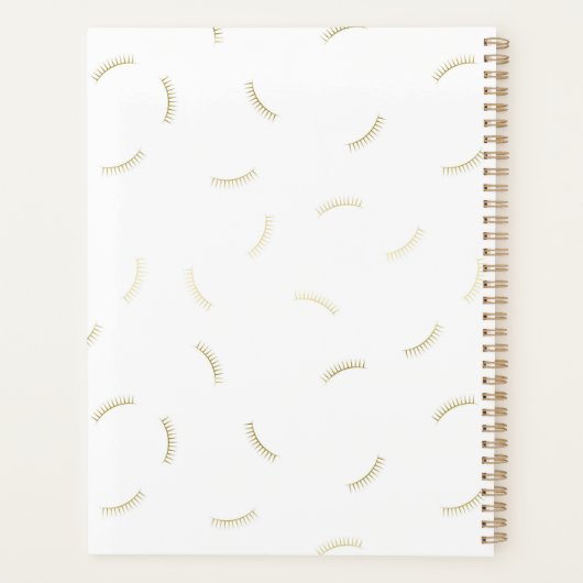 Black Script & Faux Gold Lashes Rendez-vous (Dos)