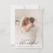 Black Script Forever Merci photo Mariage (Devant)