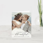 Black Script Forever Merci photo Mariage (Devant)