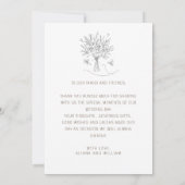 Black Script Handdrawn Simple Wedding Vow Renewal Bedankkaart (Achterkant)