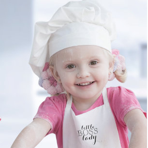 Black script Little Boss Lady Kinder Schort