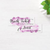Black Script & Raspberry Aquarelle Boire Billets (Bureau)