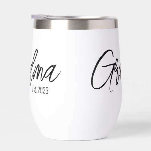 Black Script Typography Grandma Established Year (Droite)