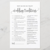 Black Script Wedding Traditions Vrijgezellenfeest  (Voorkant)