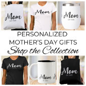 Black Script Year Established Mom T-shirt