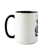 Black Seal Bulldog Coffee Mug Cup
