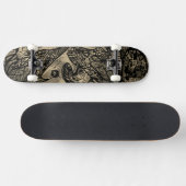 Black Sepia Abstract Skateboard (Horizontaal)