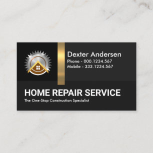 Black Shades Gold Stripe Bouwlagen Visitekaartje