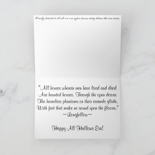 "Black Shadow" Hallowe’en Kaart (Binnen)