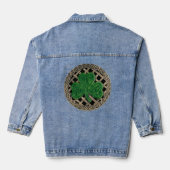 Black shamrock on Celtic Knots Denim Jacket (Achterkant)