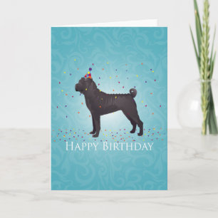 Black Shar Pei Birthday Design Breed Card Kaart