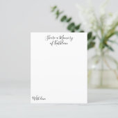 Black Share a Memory Kaart Custom Name Celebration (Staand voorkant)