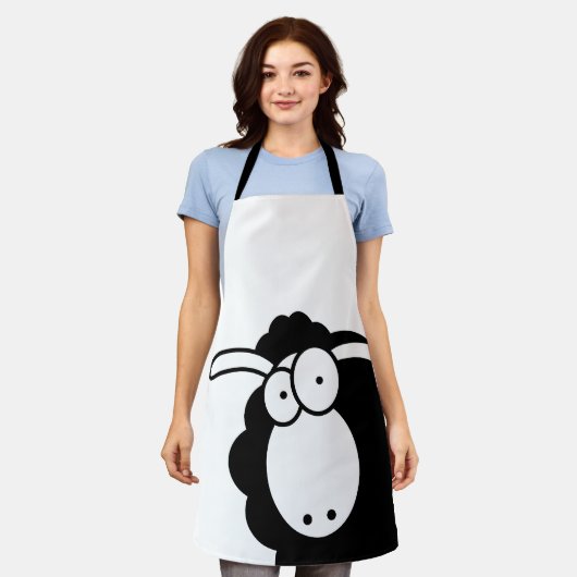 Black Sheep apron Schort (Gedragen)