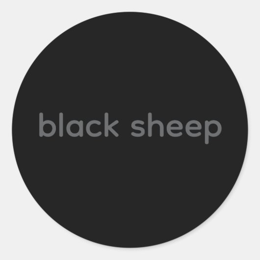 Black Sheep - Autocollant de typographie (Devant)