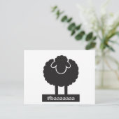 Black Sheep #baaaaa Briefkaart (Staand voorkant)