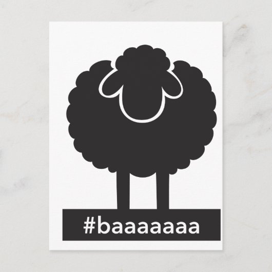 Black Sheep #baaaaa Briefkaart (Voorkant)