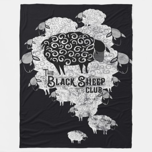 Black Sheep Club Fleece Deken (Voorkant)