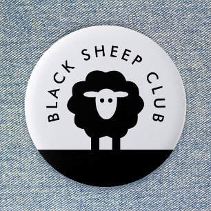 Black Sheep Club   Moderne koffie Ronde Button 5,7 Cm