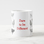 Black Sheep Dare voor verschillende speciale Mokke Extra Grote Mok (Voorkant)