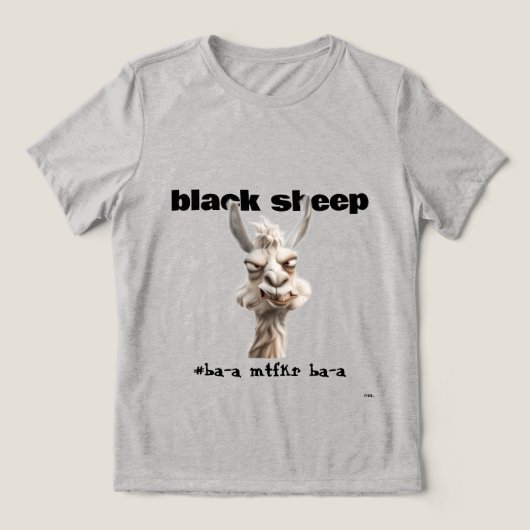 Black Sheep Llama Tri-Blend Shirt (Design voorkant)