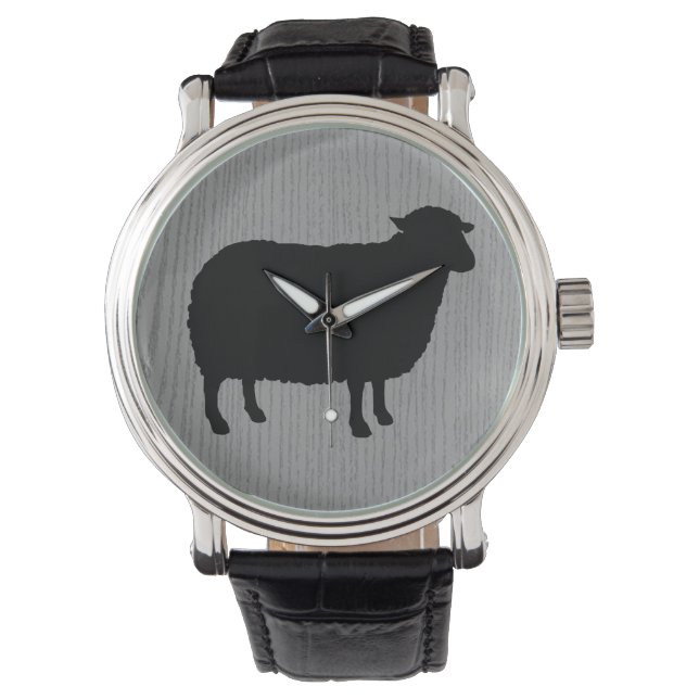 Black Sheep Silhouette Horloge (Voorkant)
