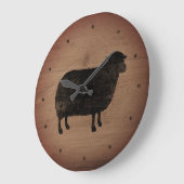 Black Sheep Silhouette Rustic Style Grote Klok (Hoek)