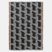 Black Sheep Silhouettes Pattern Deken (Voorkant Verticaal)