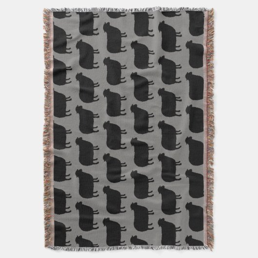 Black Sheep Silhouettes Pattern Deken (Voorkant Verticaal)