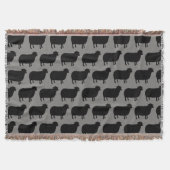 Black Sheep Silhouettes Pattern Deken (Voorkant)