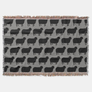 Black Sheep Silhouettes Pattern Deken