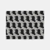 Black Sheep Silhouettes Pattern Fleece Deken (Voorkant (Horizontaal))