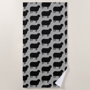 Black Sheep Silhouettes Pattern Strandlaken