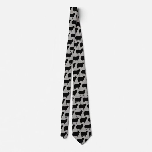Black Sheep Silhouettes Pattern Stropdas (Achterkant)