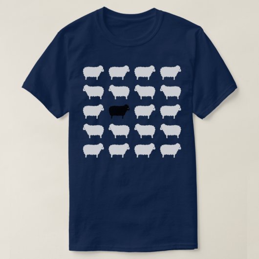 Black Sheep Sweater Pattern T-shirt (Design voorkant)