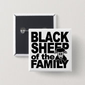 BLACK SHEEP-toets Vierkante Button 5,1 Cm (Voorkant /achterkant)