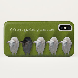 Black Sheep White Sheep Vijf iPhone X Hoesje