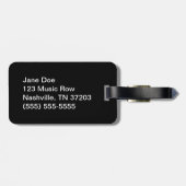 Black Sheet Music Bagagelabel (Achterkant horizontaal)