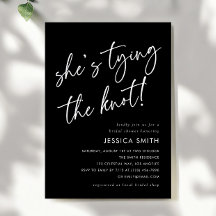 Black She's Tying the Knot Coquette Bruidsfeest