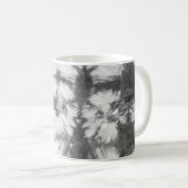 Black Shibori Motif Tie Dye Art Café Mug (Devant droit)