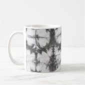 Black Shibori Motif Tie Dye Art Café Mug (Gauche)