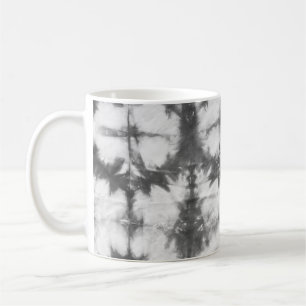 Black Shibori Motif Tie Dye Art Café Mug