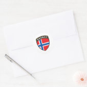 Black Shield Noorwegen Ronde Sticker (Envelop)
